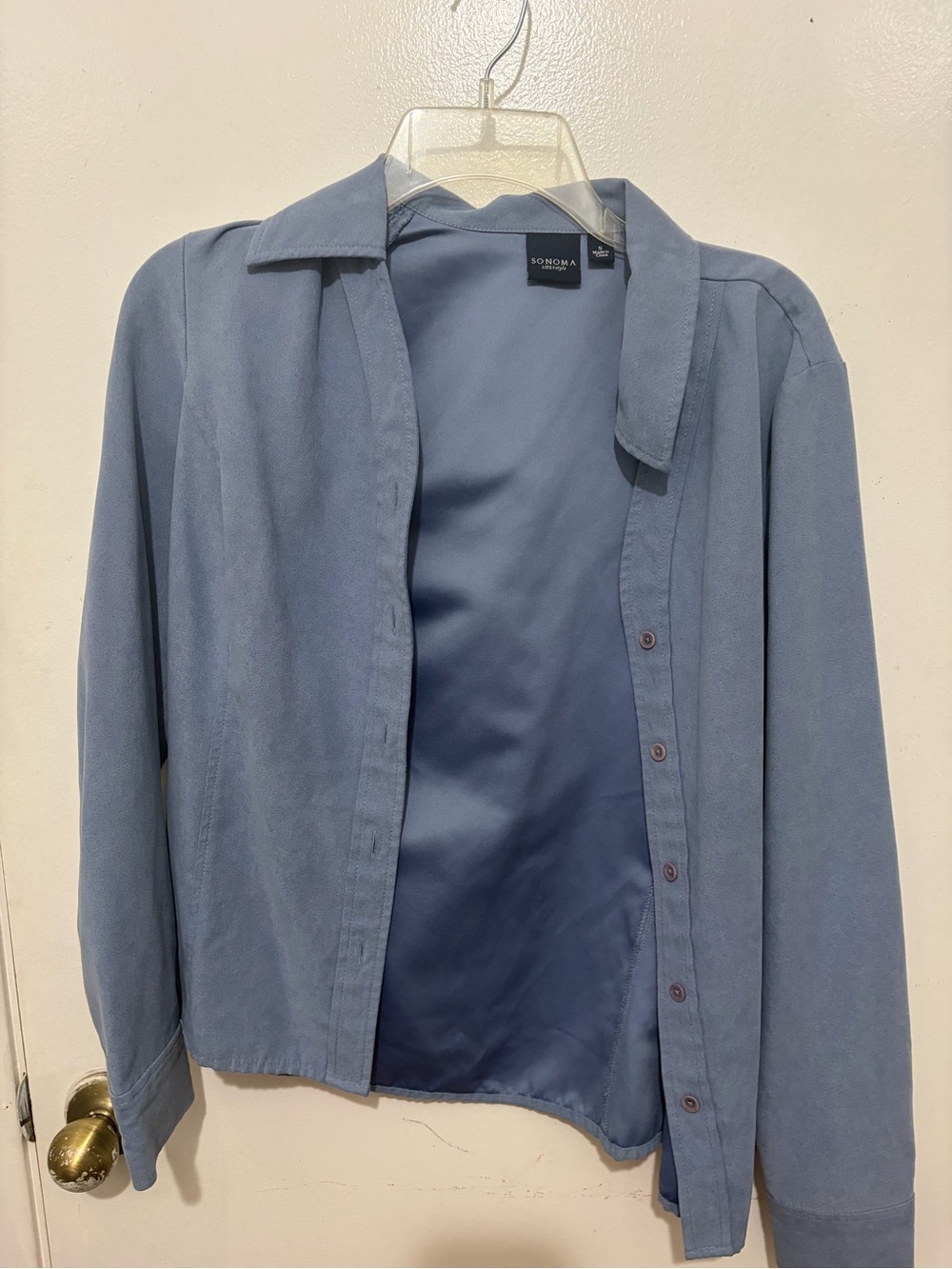 Sonoma Dusty Blue Shirt Jacket